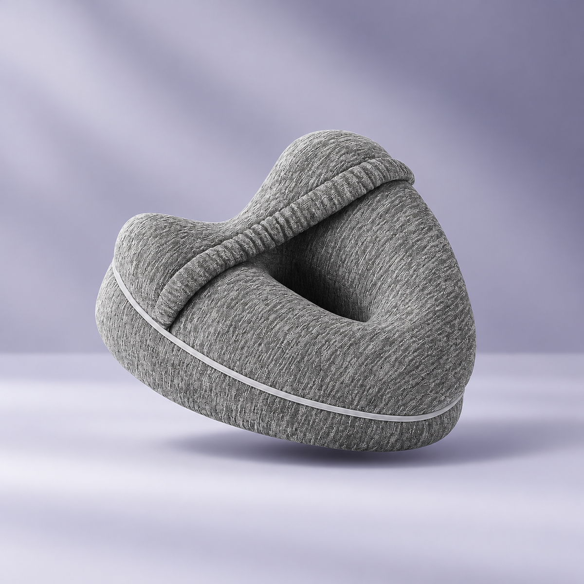 Gray memory foam knee pillow